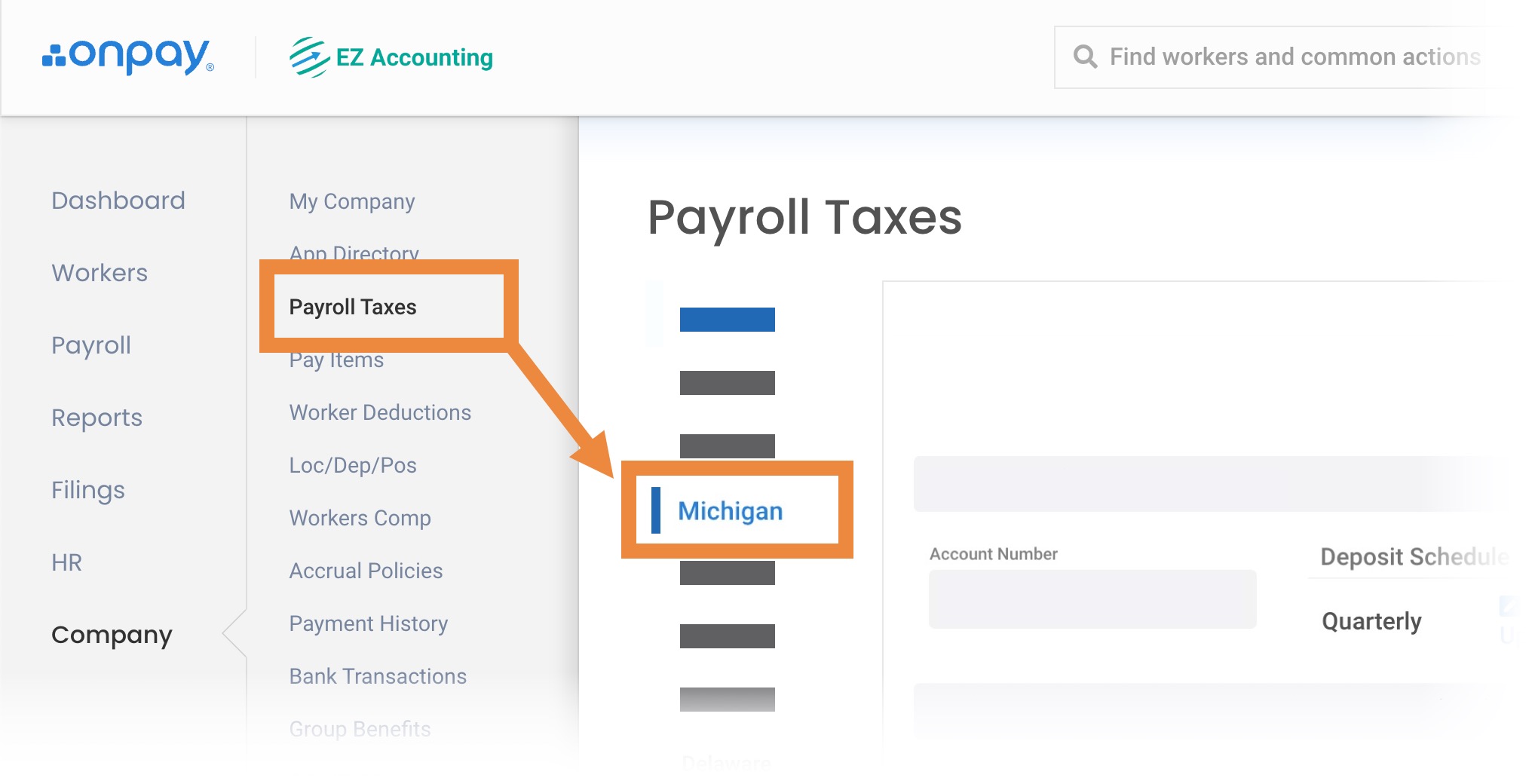 Add or update Michigan SUI rates in OnPay Help Center Home
