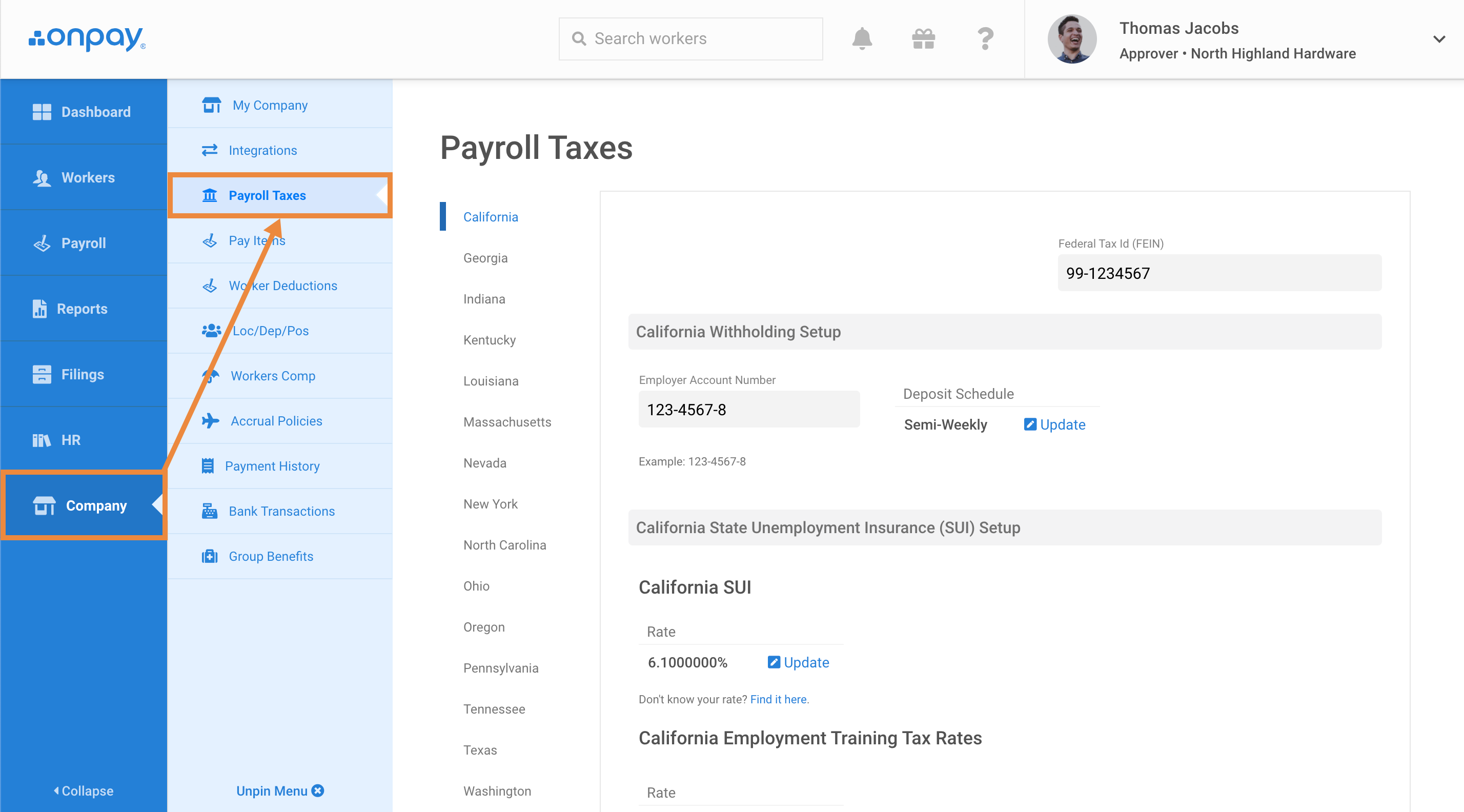 How to update your SUI tax rates and deposit schedule Help Center Home