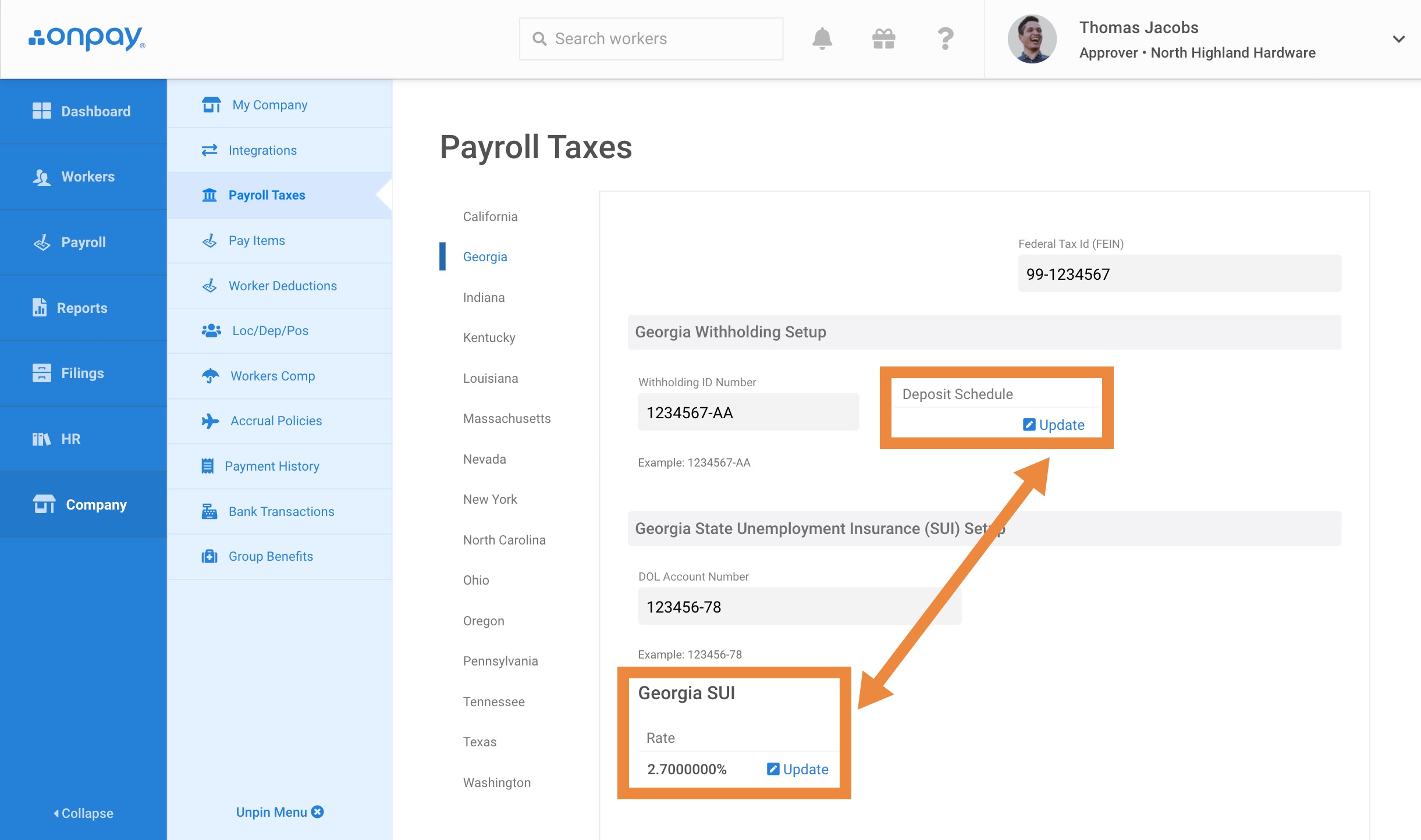 How to update your SUI tax rates and deposit schedule Help Center Home