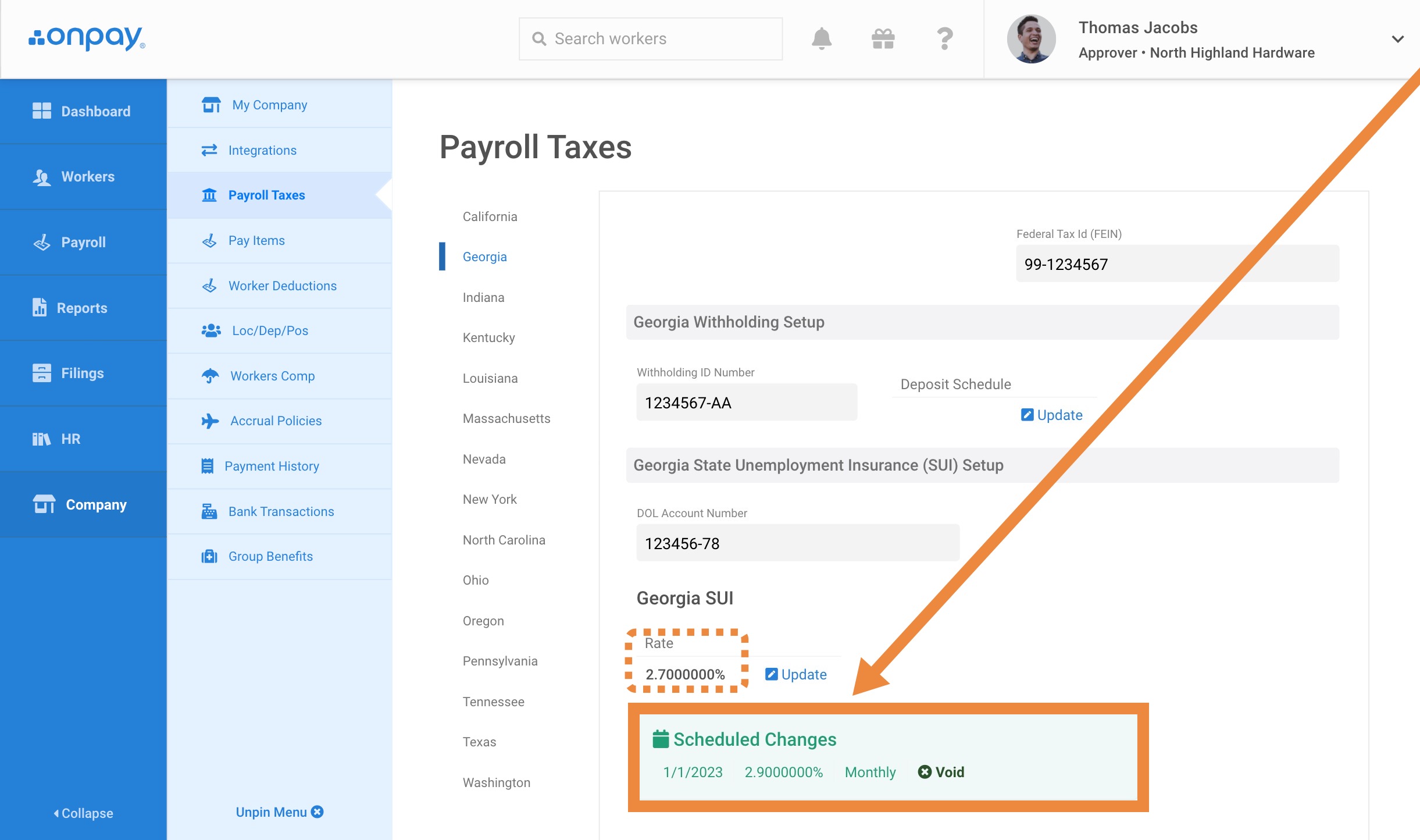 How to update your SUI tax rates and deposit schedule Help Center Home